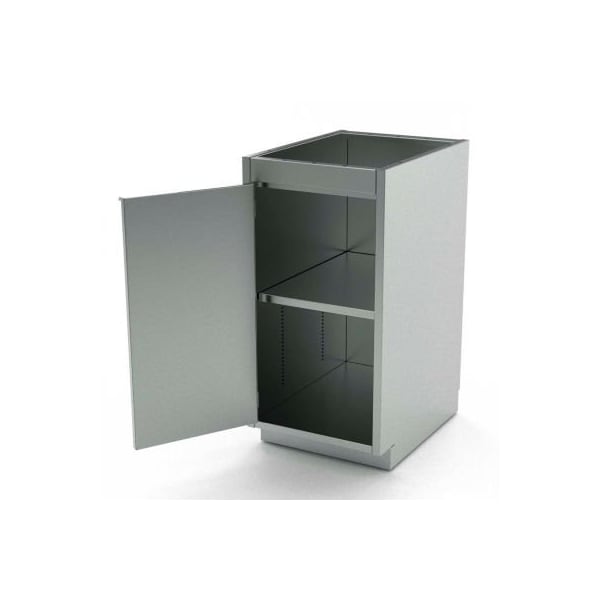 Aero Stainless Steel Base Cabinet, BC-1100, 1 Hinged Door, 1 Shelf, 12 in W x 21 in D x 36 in H BC-1100 - main